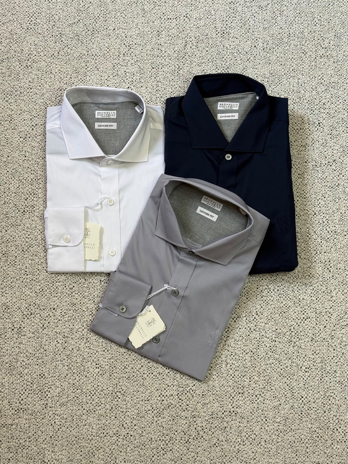 Brunello Cucinelli Shirt - Grey, White, Navy