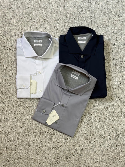 Brunello Cucinelli Shirt - Grey, White, Navy