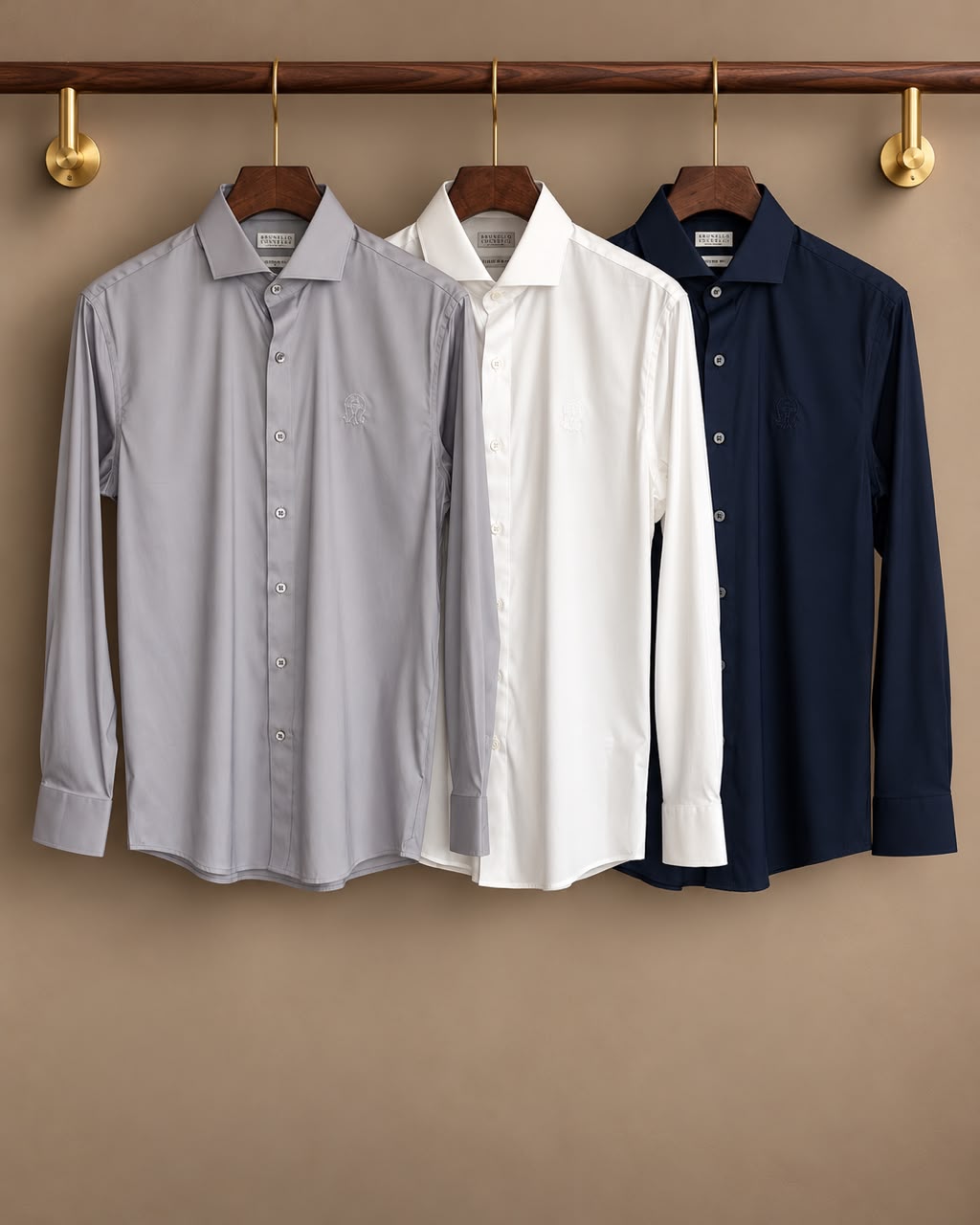 Brunello Cucinelli Shirt - Grey, White, Navy