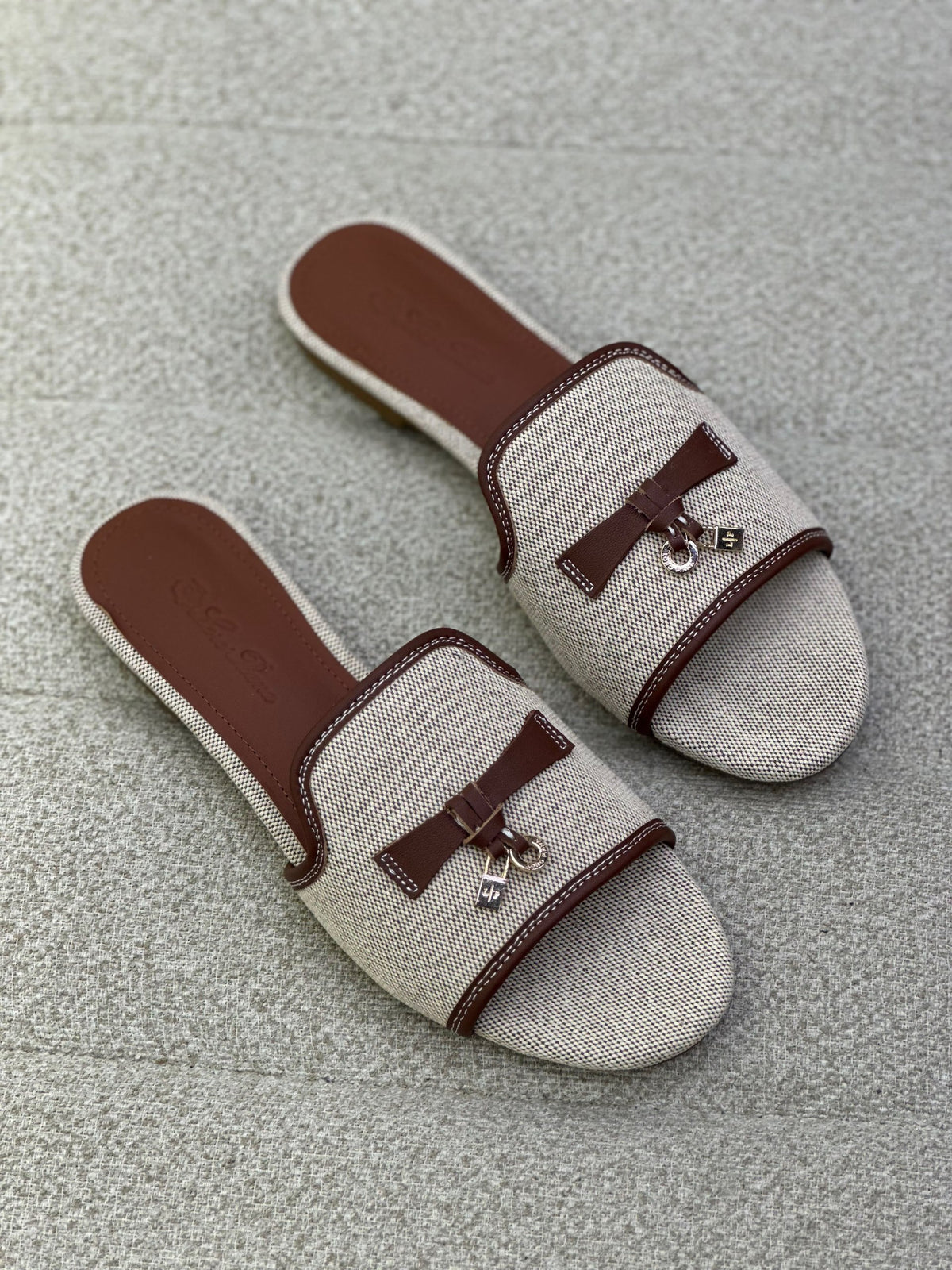 Loro Piana Slippers - Beige & Brown