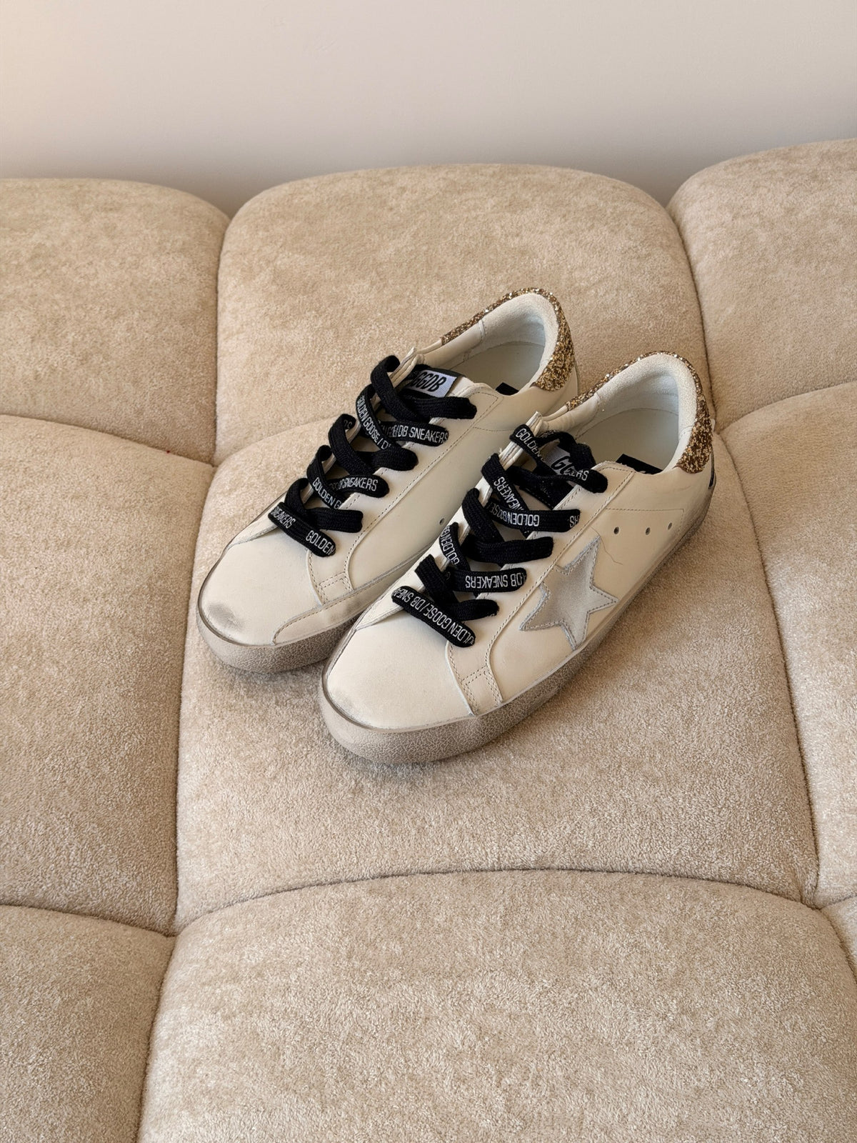 Golden Goose Sneakers - Beige, White & Grey, White, Gold, Grey, Leopard