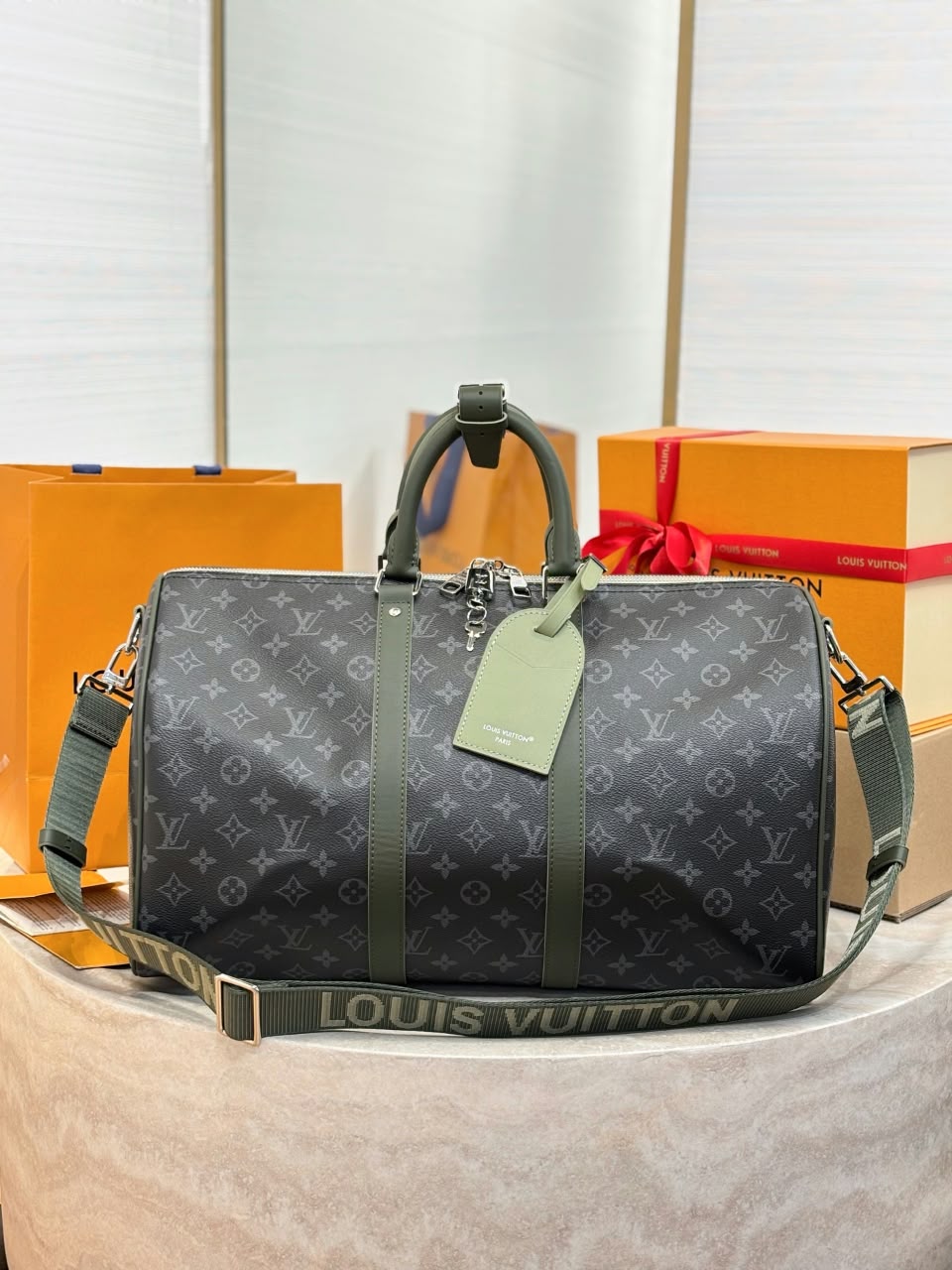 Louis Vuitton Keepall Bandouliere 45 Travel Bag - Grey Monogram