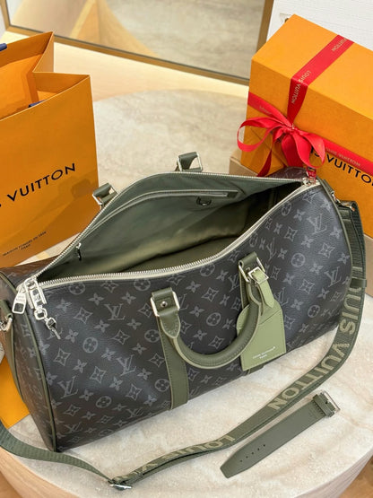 Louis Vuitton Keepall Bandouliere 45 Travel Bag - Grey Monogram
