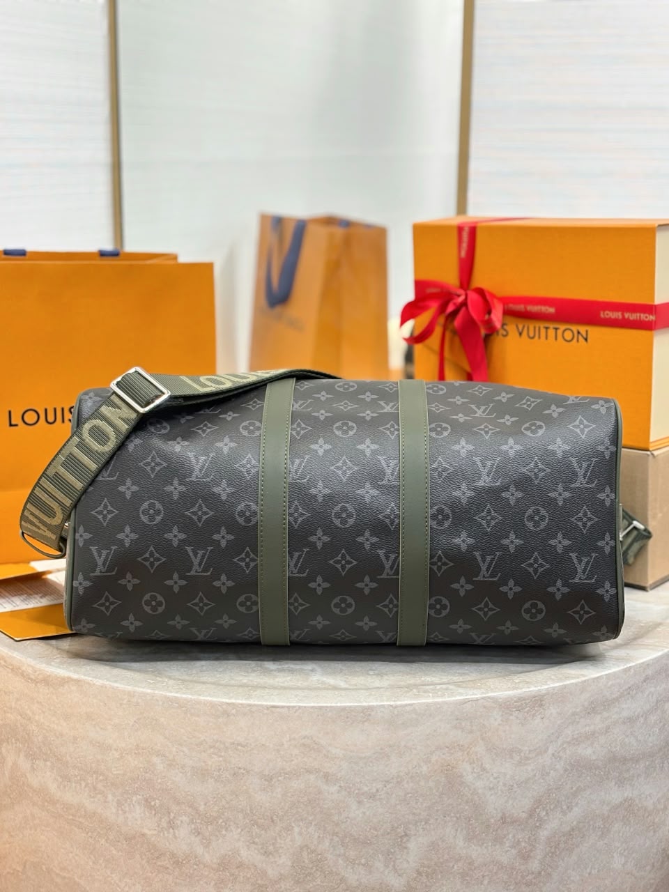 Louis Vuitton Keepall Bandouliere 45 Travel Bag - Grey Monogram