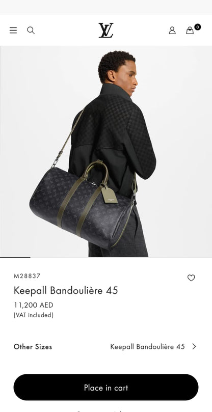 Louis Vuitton Keepall Bandouliere 45 Travel Bag - Grey Monogram