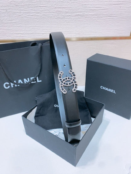 Chanel Chain Buckle Belt - Black