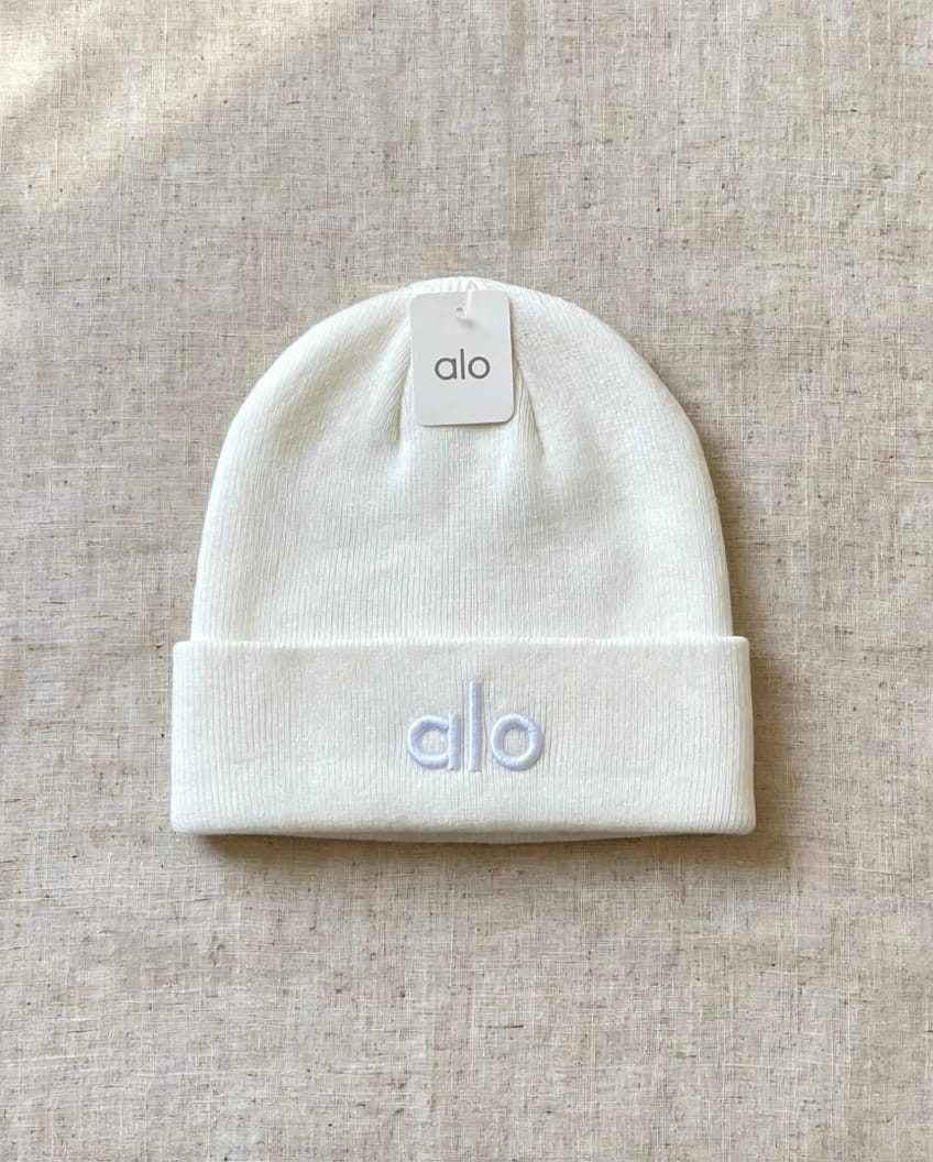 Alo Beanie - White, Light Blue, White Ribbed, Burgundy, Blue, Black, Yellow, Brown