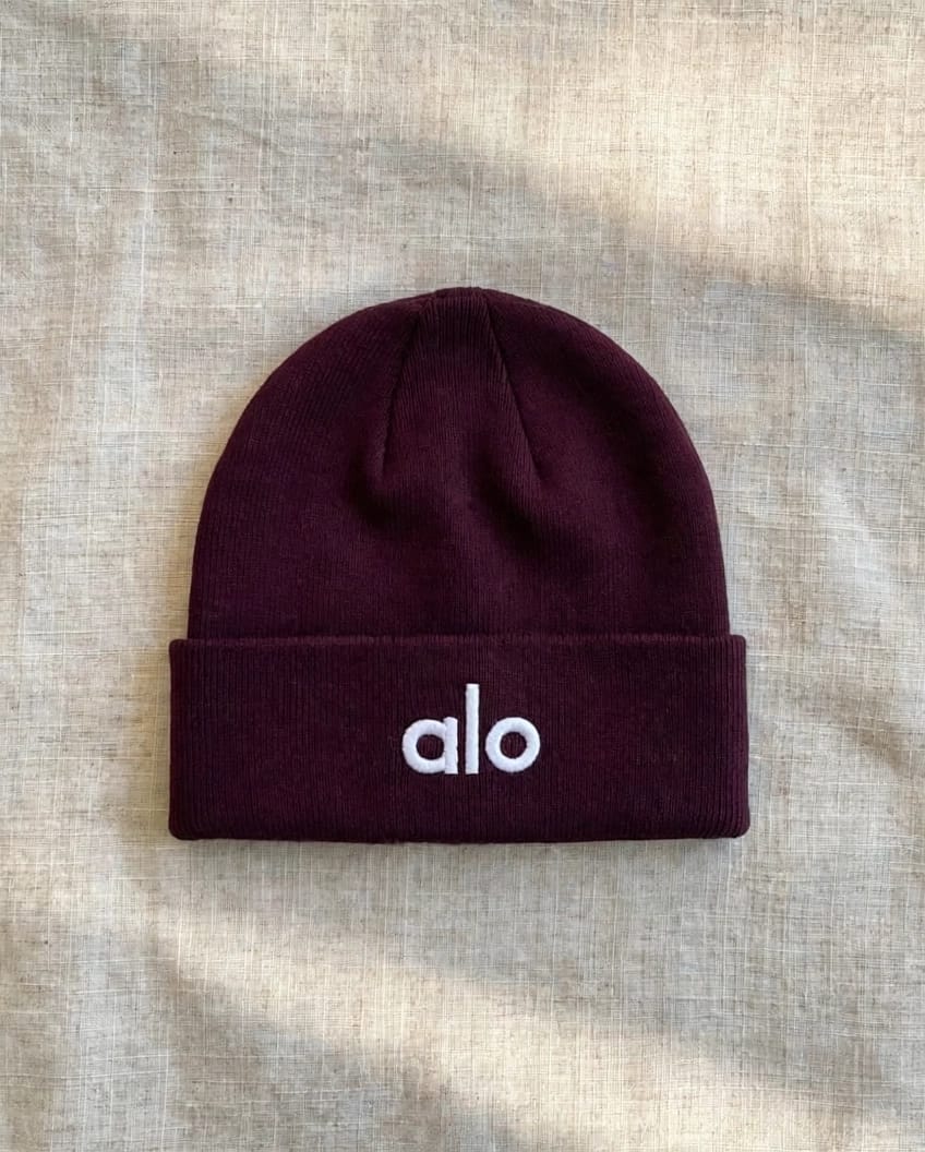 Alo Beanie - White, Light Blue, White Ribbed, Burgundy, Blue, Black, Yellow, Brown