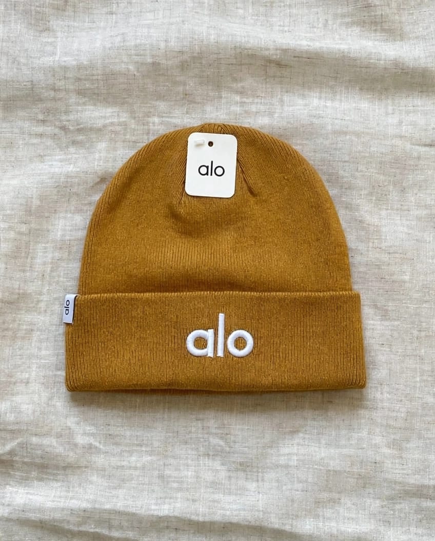 Alo Beanie - White, Light Blue, White Ribbed, Burgundy, Blue, Black, Yellow, Brown