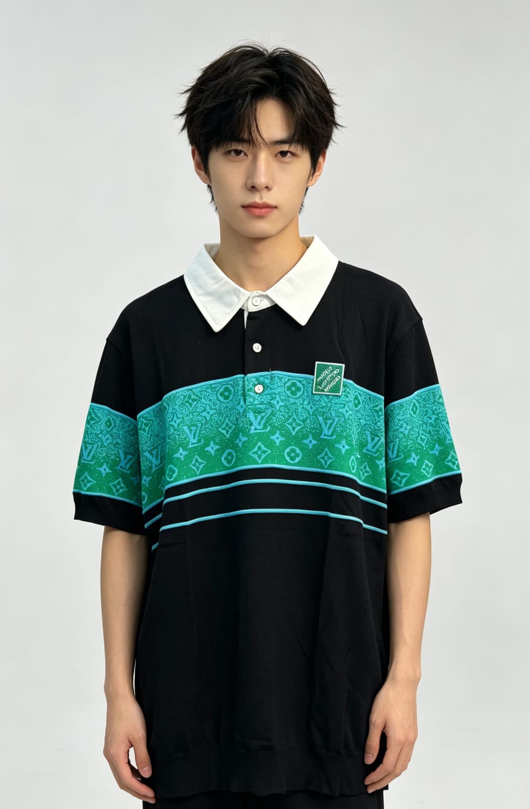 Louis Vuitton Polo Shirt Band Panel - Black