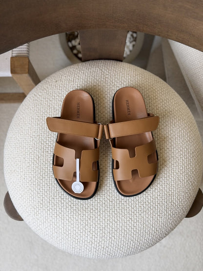 Hermès Slippers - Red, Beige, Brown, Red & Brown, Purple & Navy, Pink & Beige