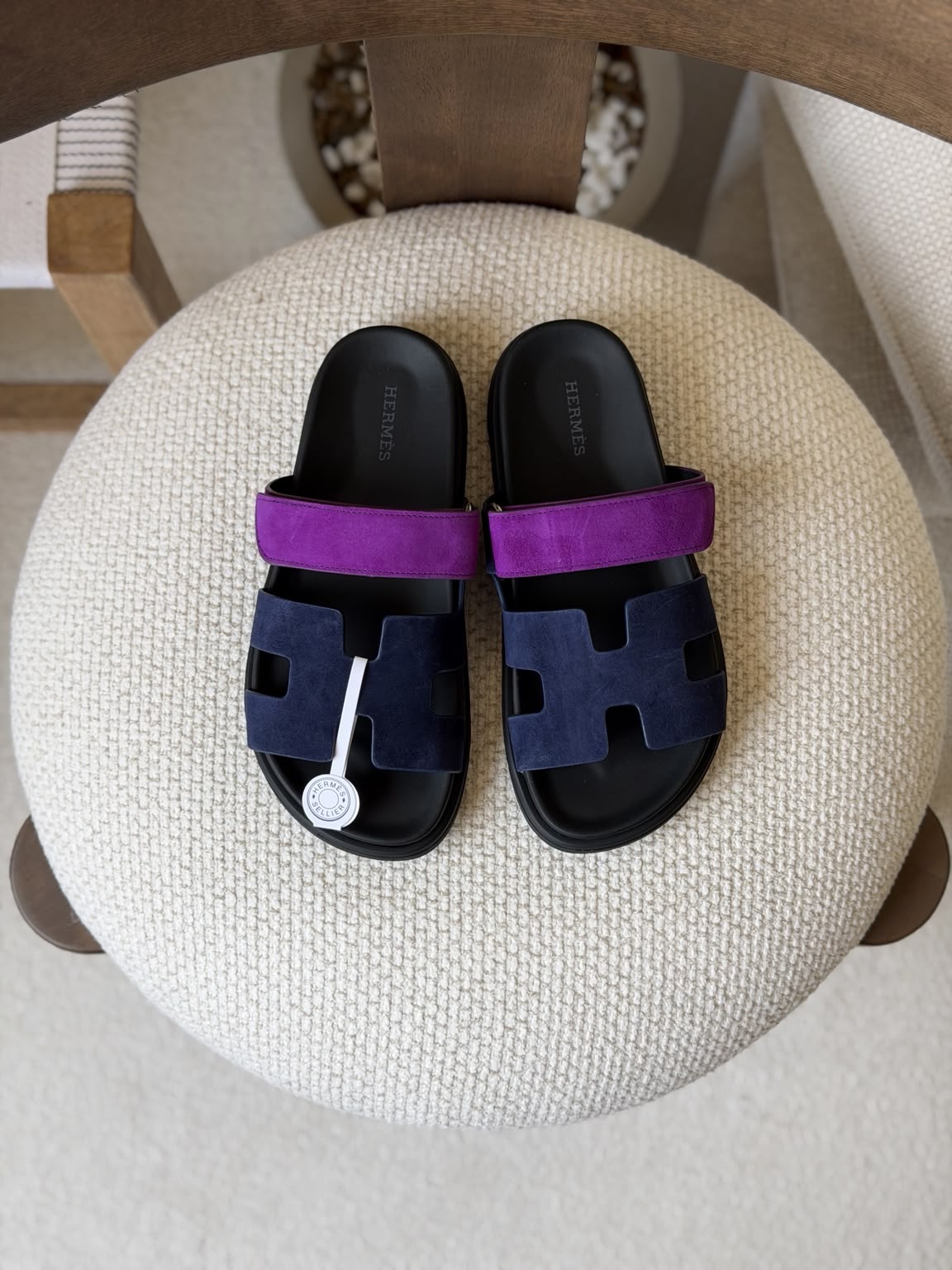 Hermès Slippers - Red, Beige, Brown, Red & Brown, Purple & Navy, Pink & Beige