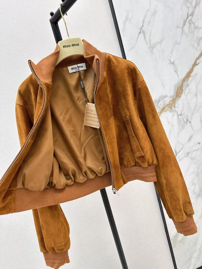 Miu Miu Bomber Jacket - Brown
