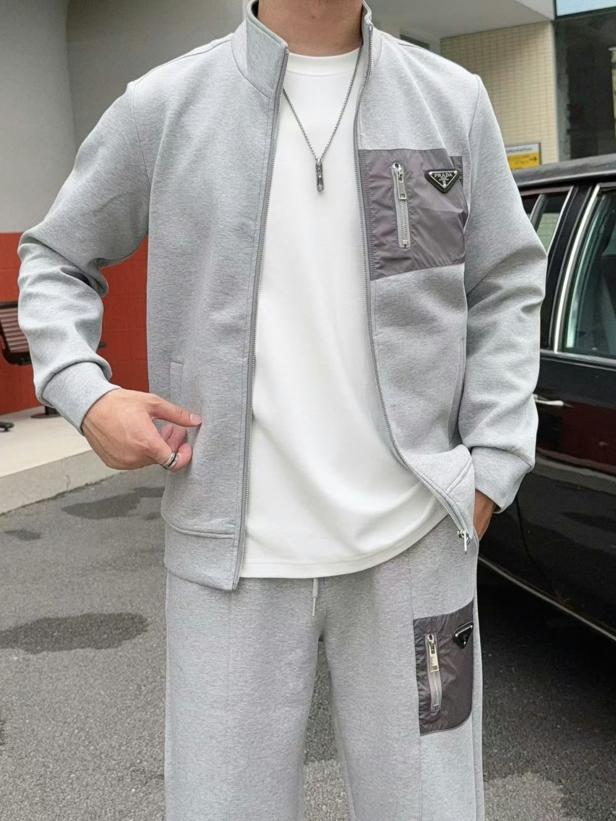 Prada Tracksuit - Black, Grey
