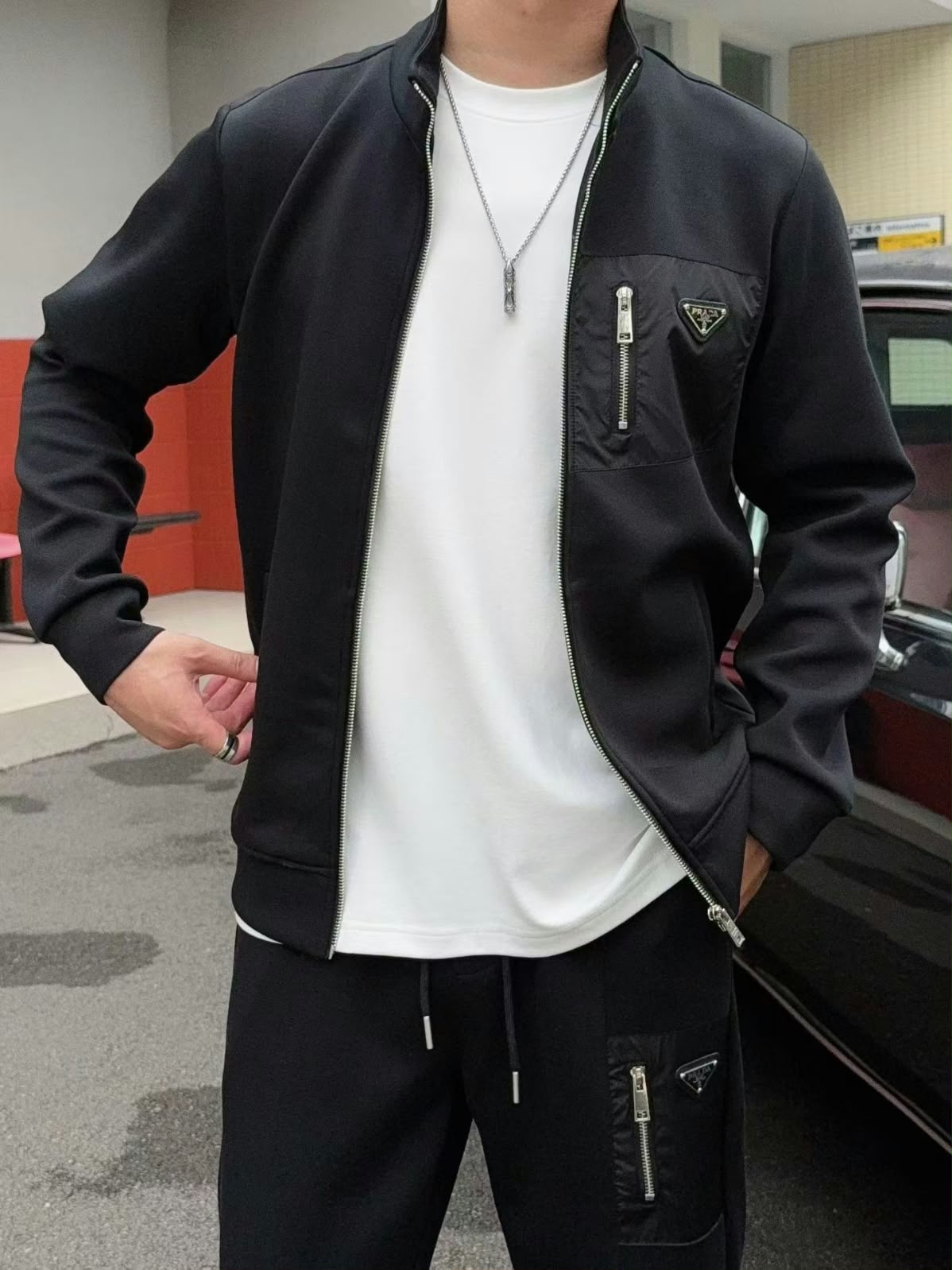 Prada Tracksuit - Black, Grey