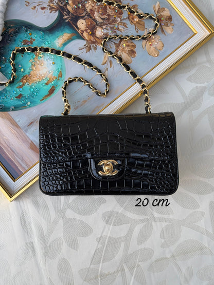 Chanel Shoulder Bag - Black Embossed
