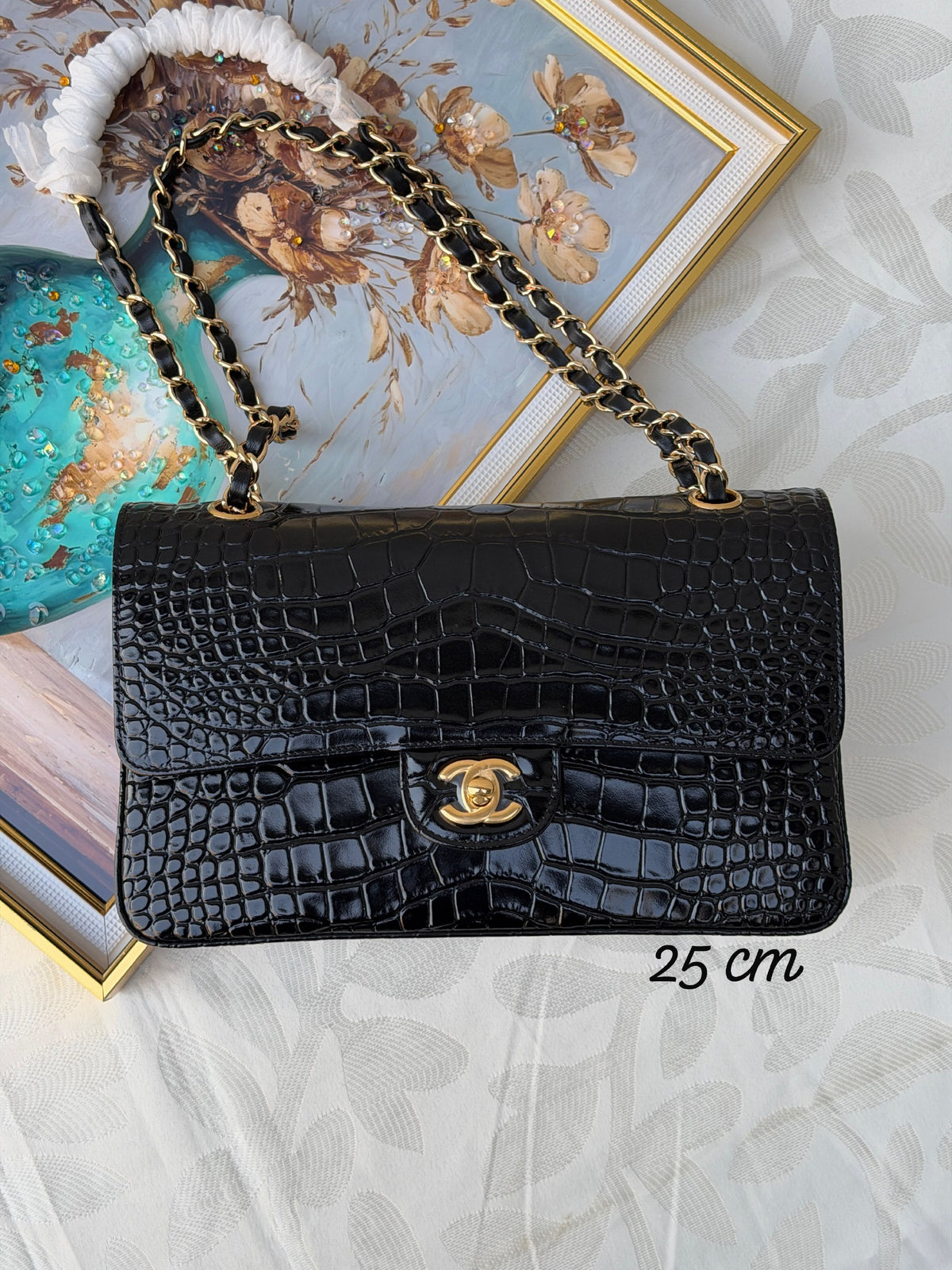 Chanel Shoulder Bag - Black Embossed