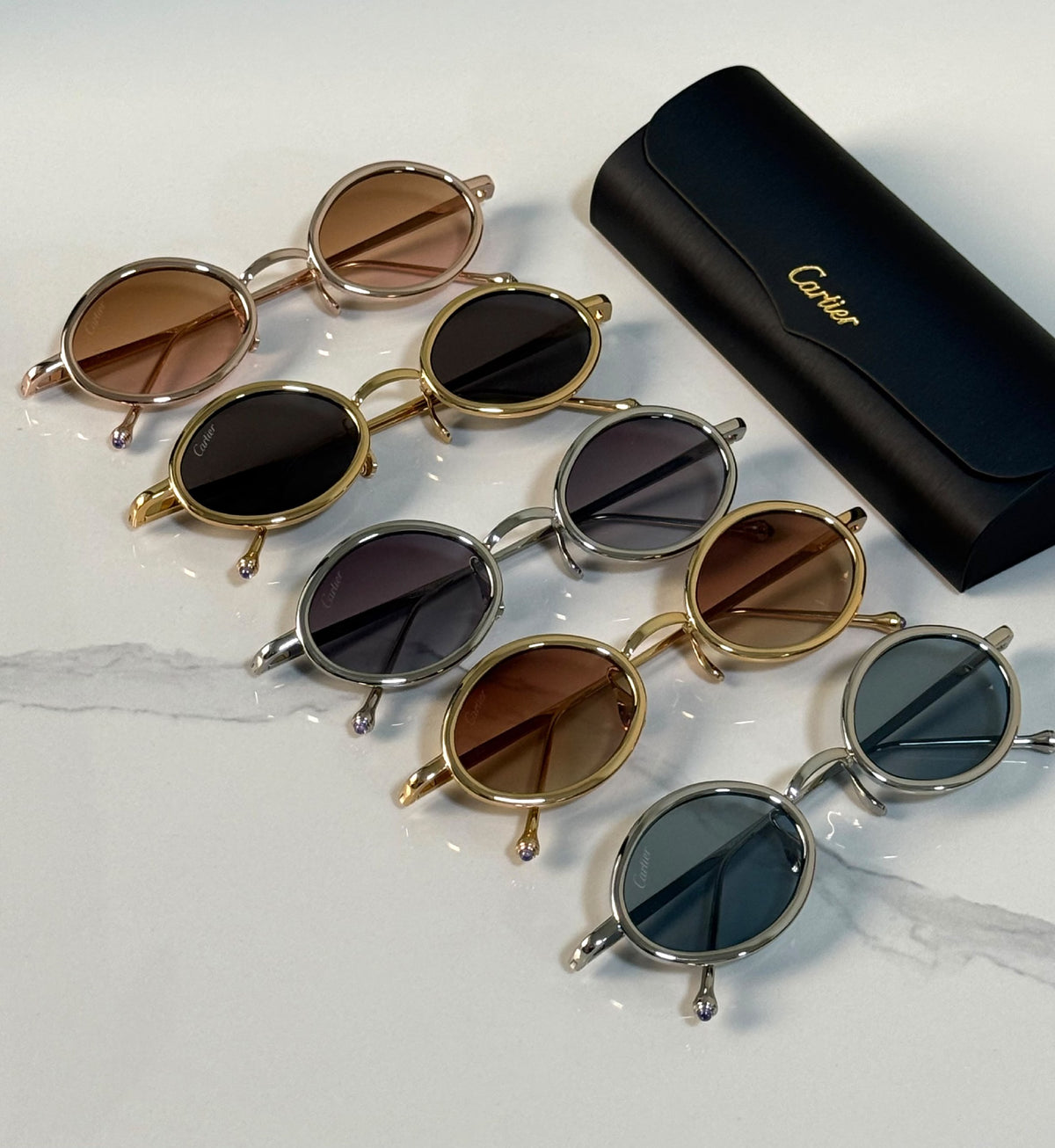 Cartier Sunglasses - Gold, Silver