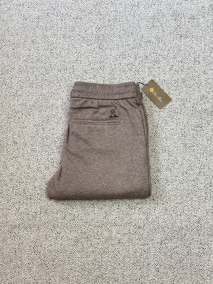 Loro Piana Herringbone Pants - Beige, Navy, Brown