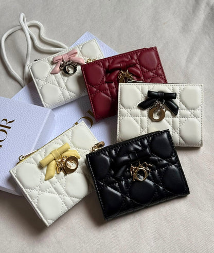 Dior Wallet - White, Burgundy, Black