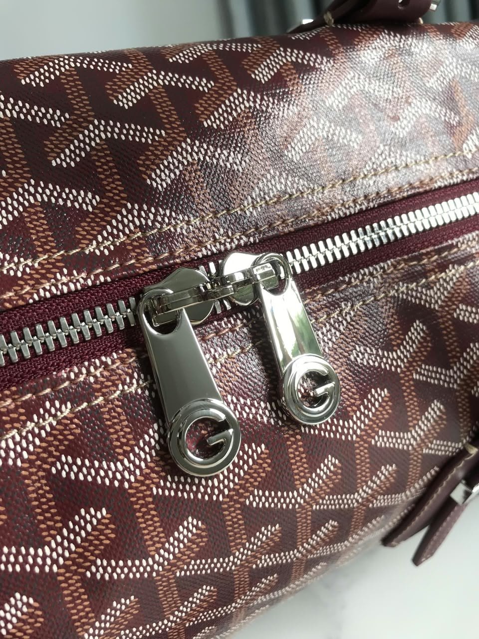 Goyard Boston Duffel Bag - Burgundy