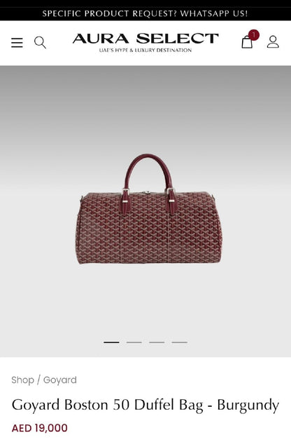 Goyard Boston Duffel Bag - Burgundy