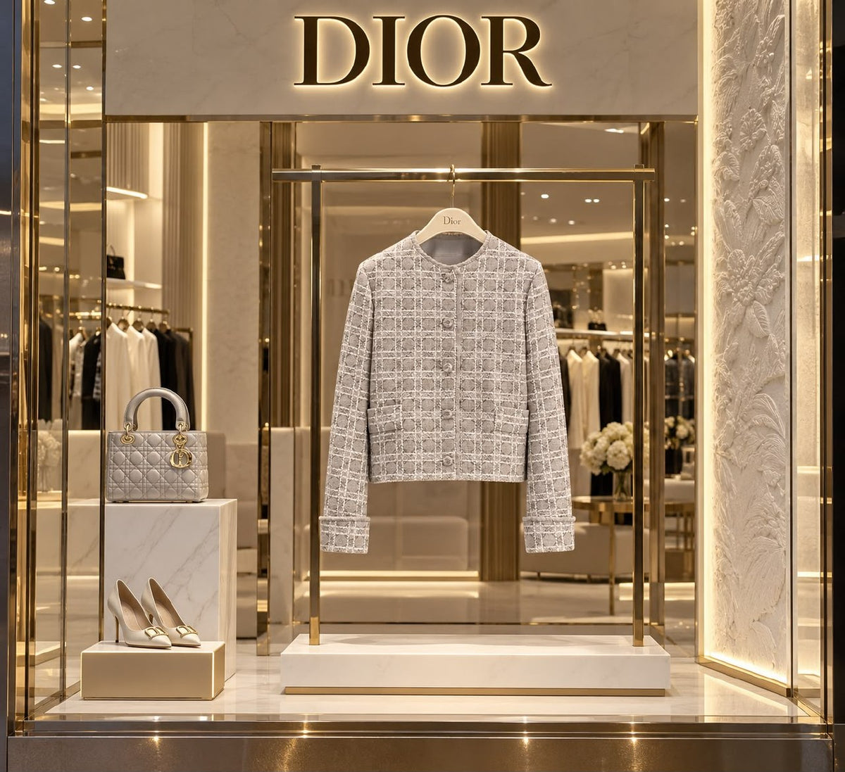 Dior Grid Jacket - Grey