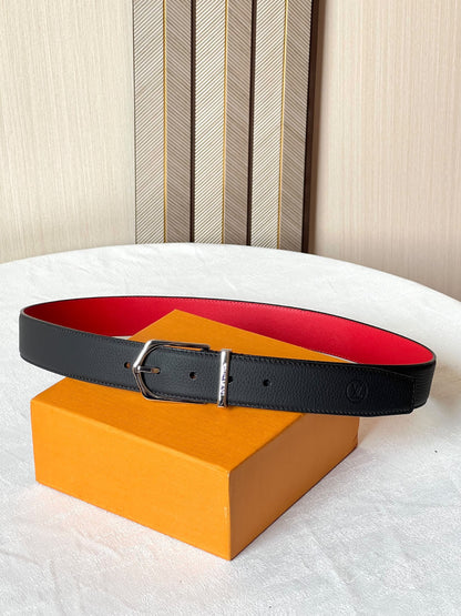 Louis Vuitton Pin Buckle Belt - Black