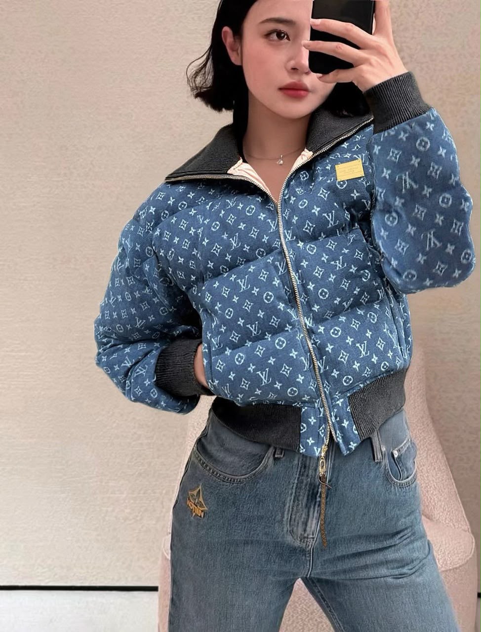 Louis Vuitton Puffer Jacket - Blue Monogram