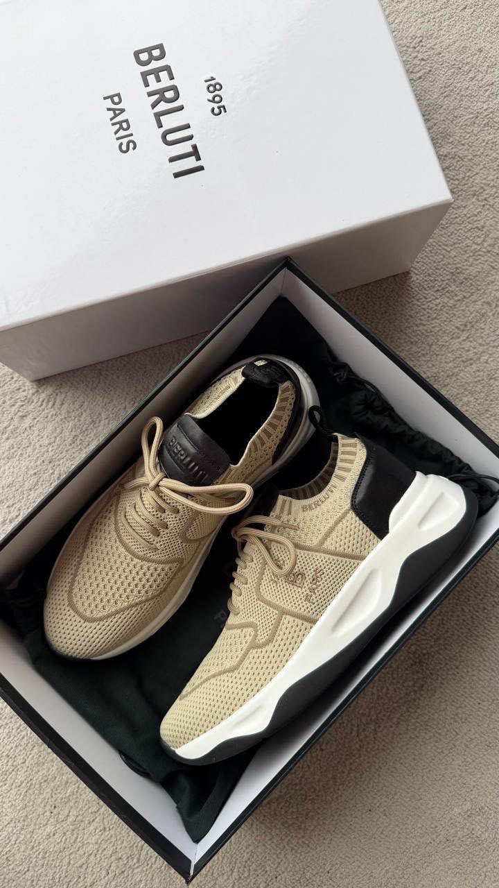 Berluti Panel Sneakers - Beige