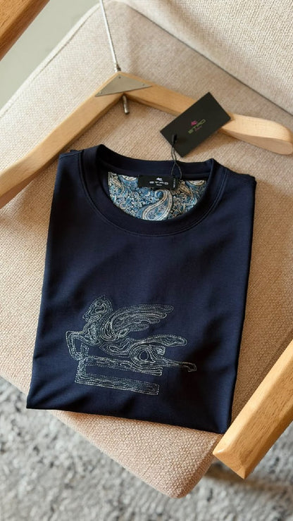 Etro Winged Logo T-Shirt - Navy