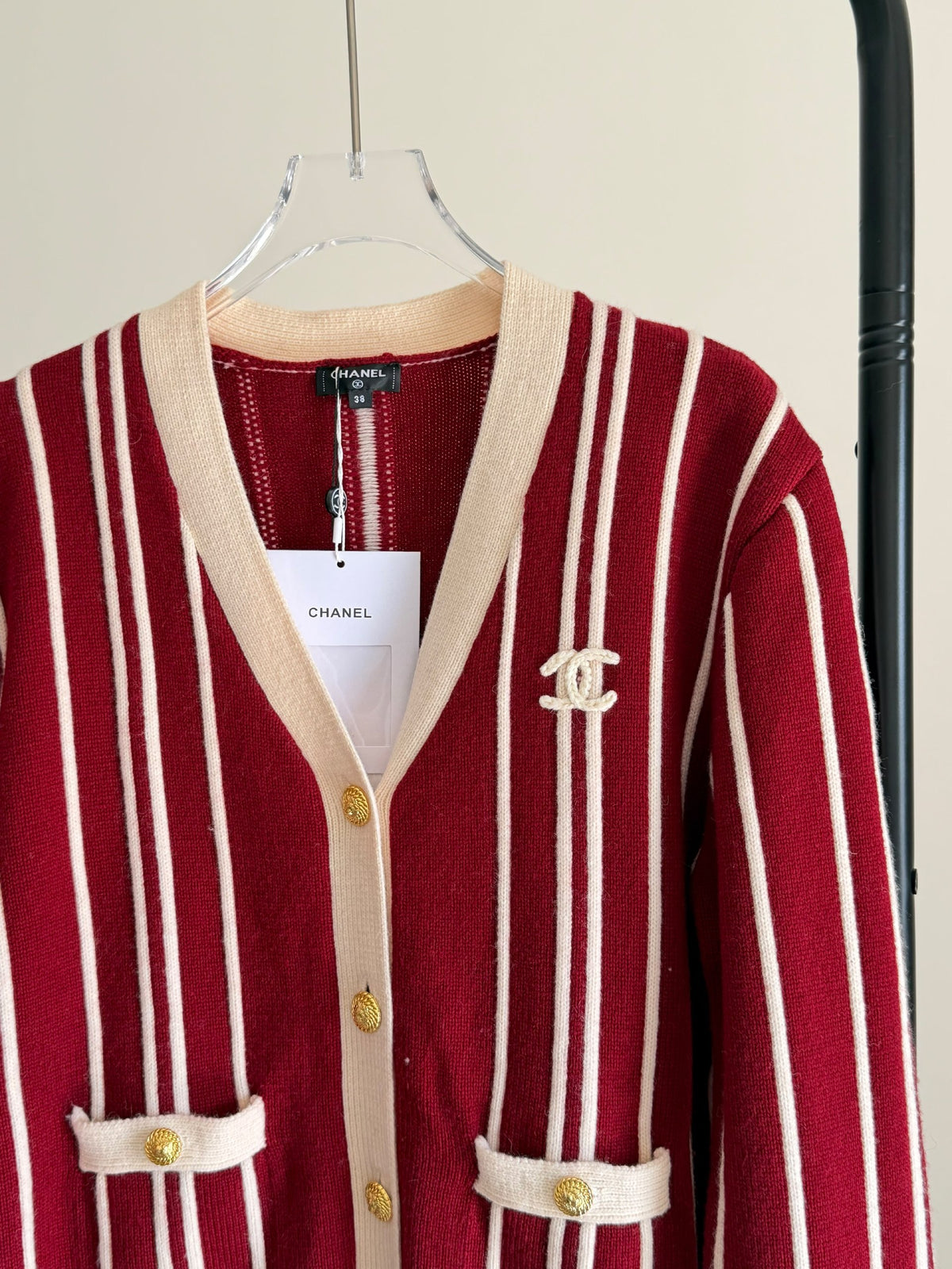 Chanel Cardigan - Red & Beige