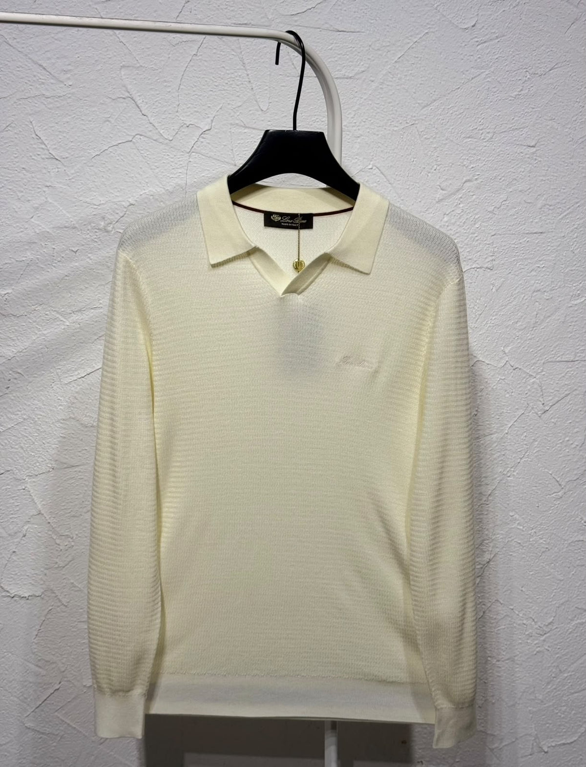 Loro Piana Polo Sweater - White, Beige, Navy