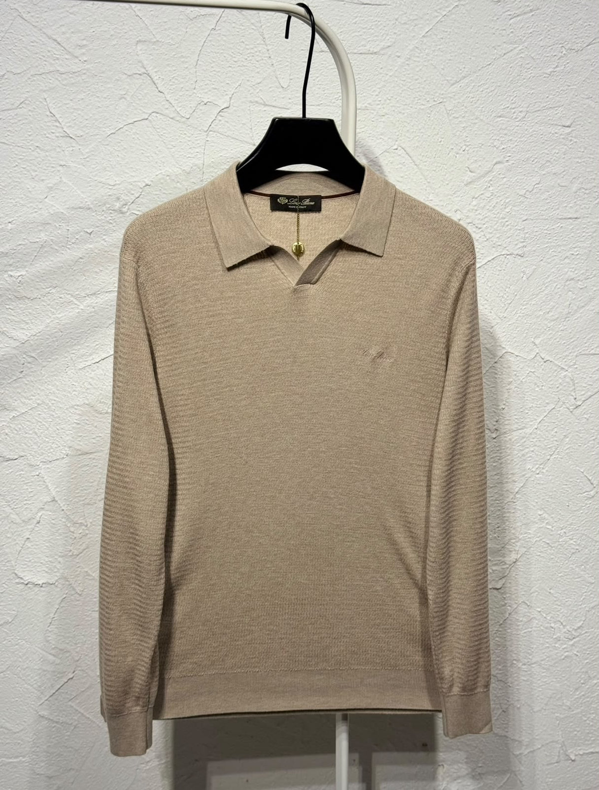 Loro Piana Polo Sweater - White, Beige, Navy