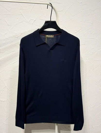 Loro Piana Polo Sweater - White, Beige, Navy