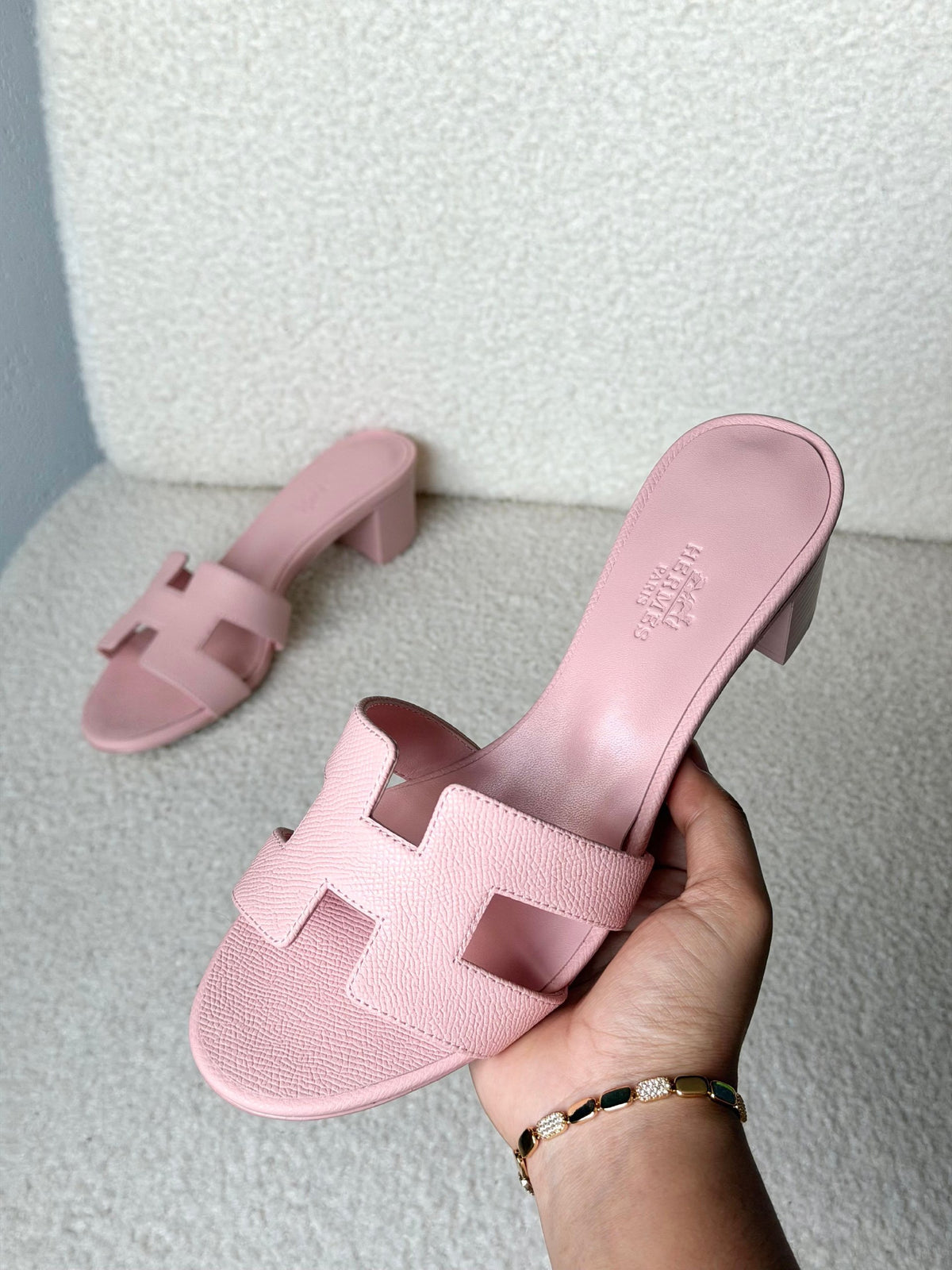 Hermès H-Strap Heels - Pink