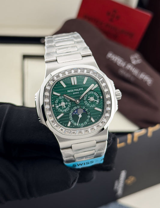 Patek Philippe Watch - Silver & Green