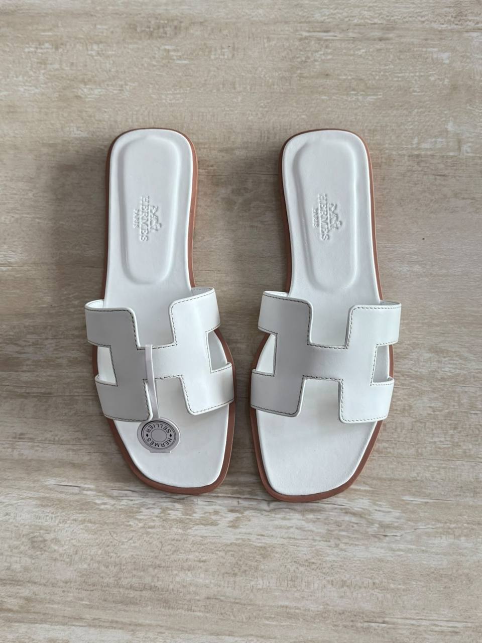 Hermes Slipper - White