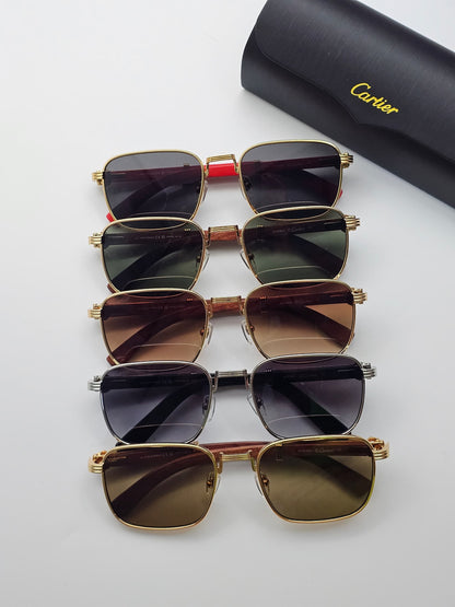 Cartier Sunglasses - Gold & Brown