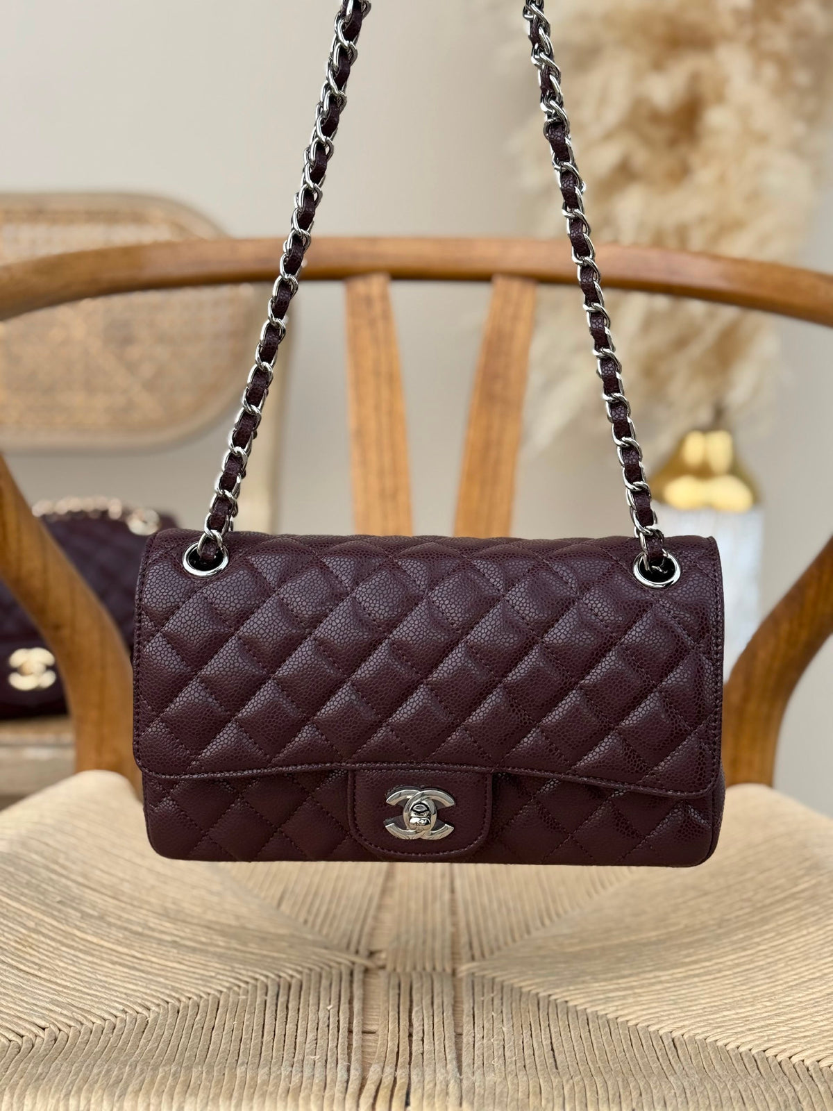 Chanel Quilted Flap Shoulder Bag - Burgundy