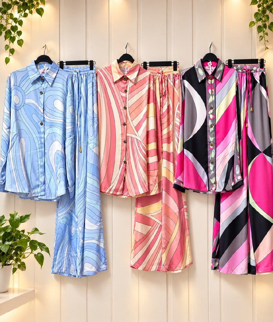 Emilio Pucci Set - Blue, Pink, Black