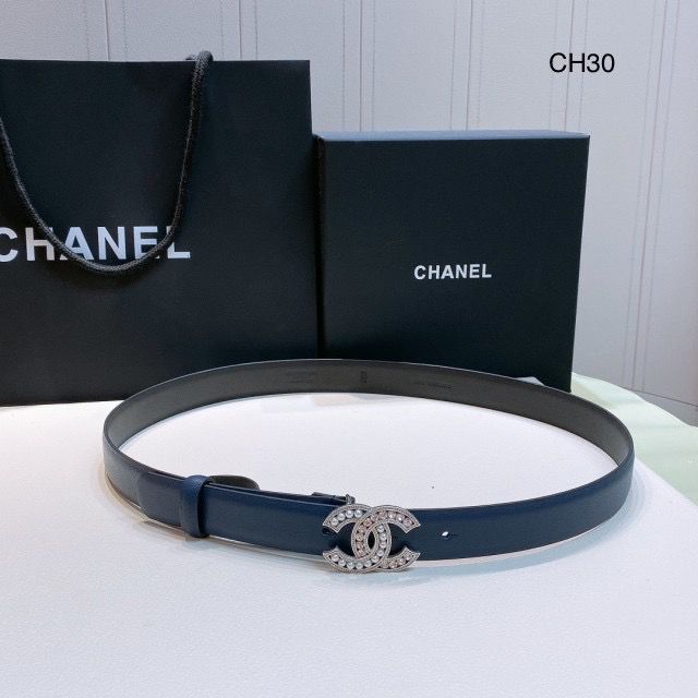 Chanel Belt - Navy