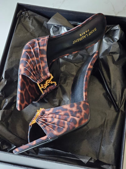 Saint Laurent Heels - Leopard Leopard Print