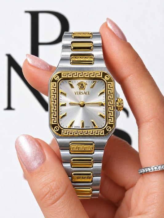 Versace Watch Greek Key Square Bracelet - 