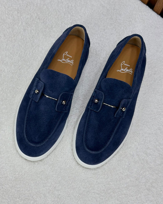 Christian Louboutin Loafers - Navy, Brown