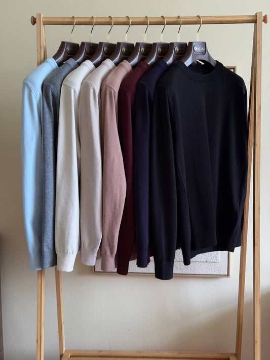 Loro Piana Sweater - Light Blue, Grey, White, Beige, Pink, Burgundy, Navy, Black