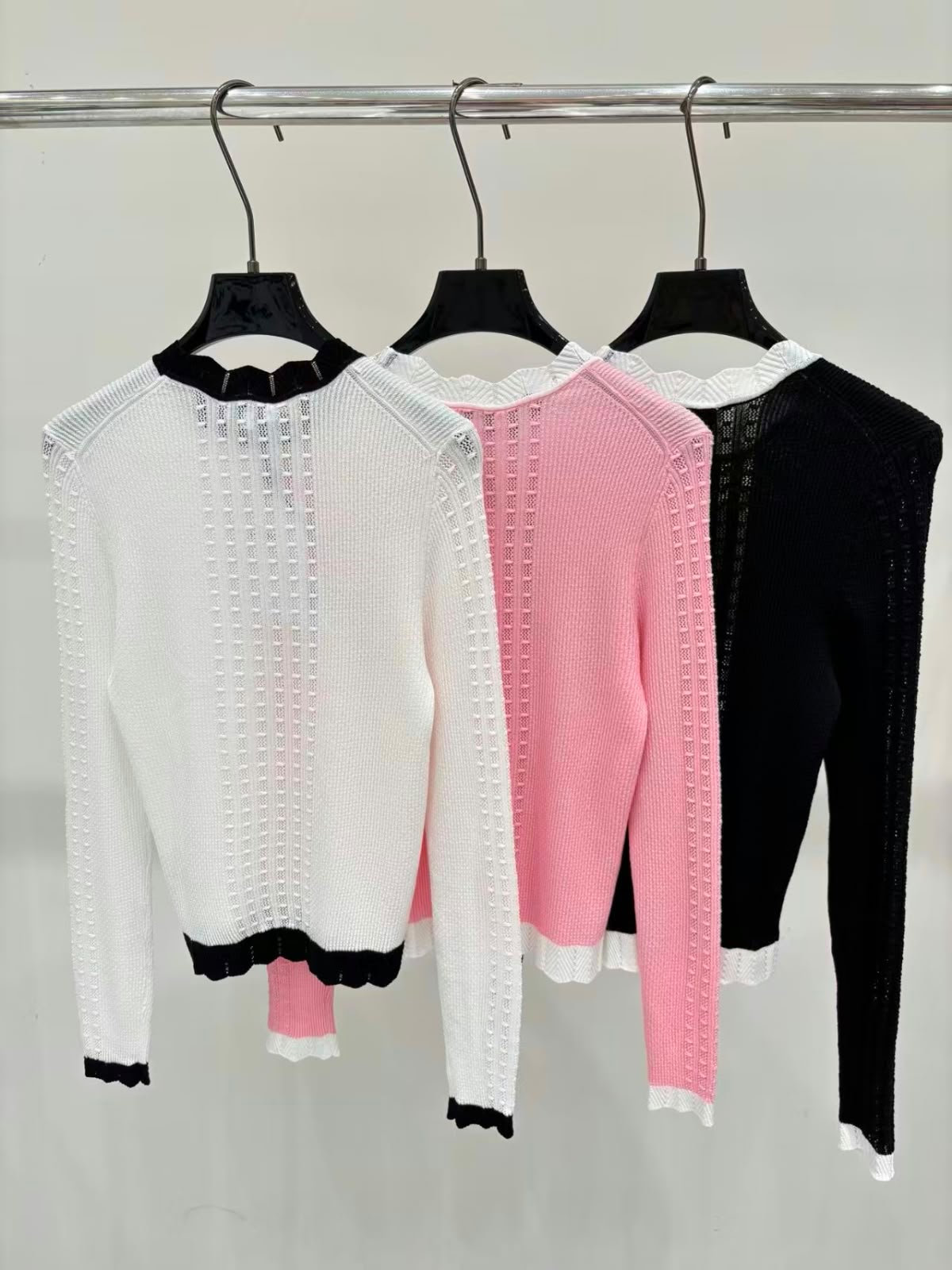 Chanel Sweater - White, Pink, Black