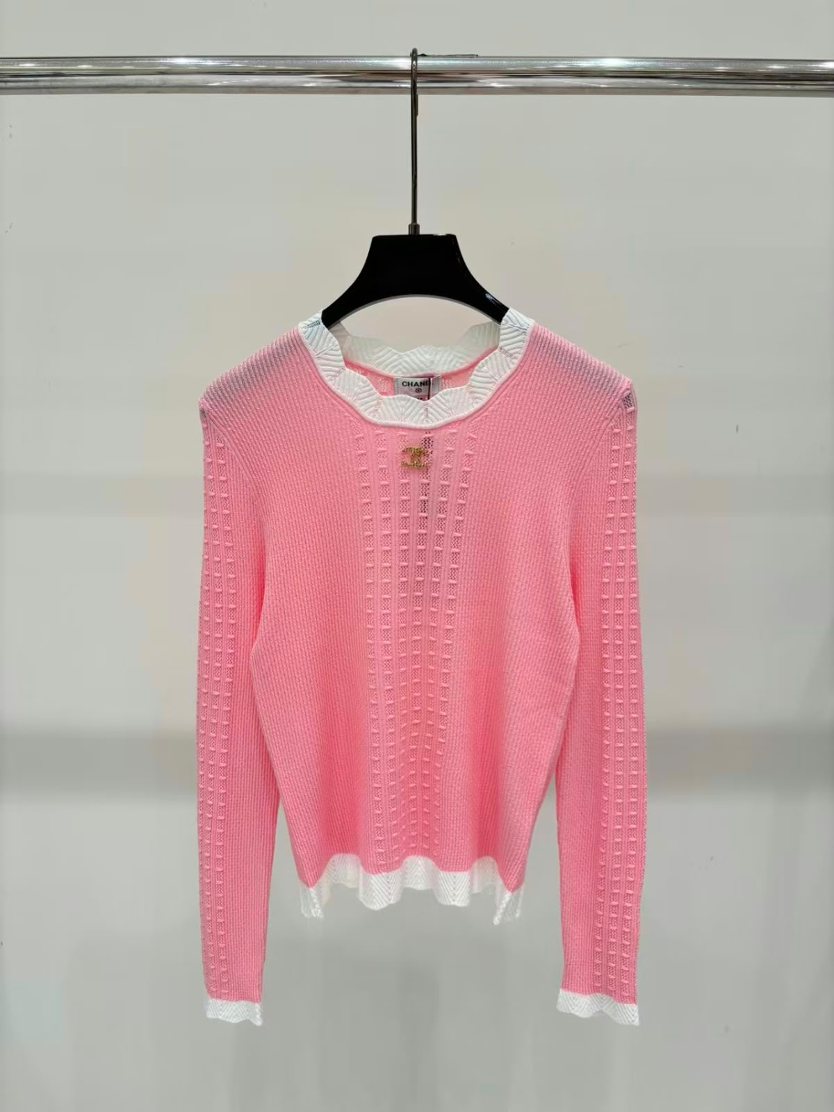 Chanel Sweater - White, Pink, Black