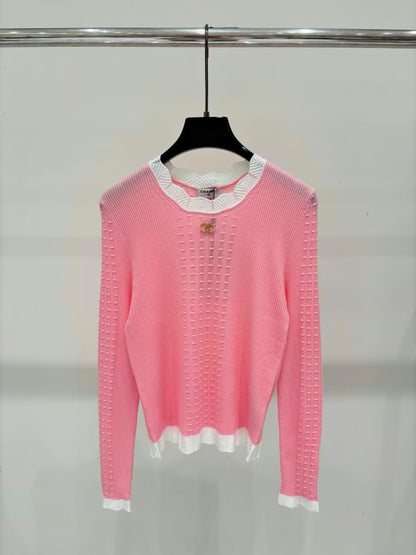 Chanel Sweater - White, Pink, Black