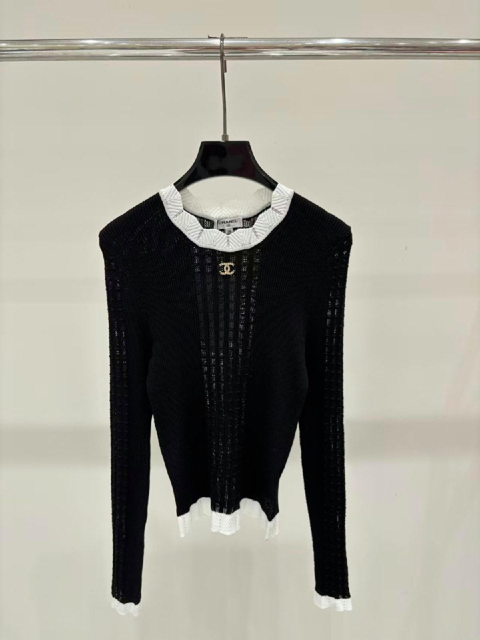 Chanel Sweater - White, Pink, Black